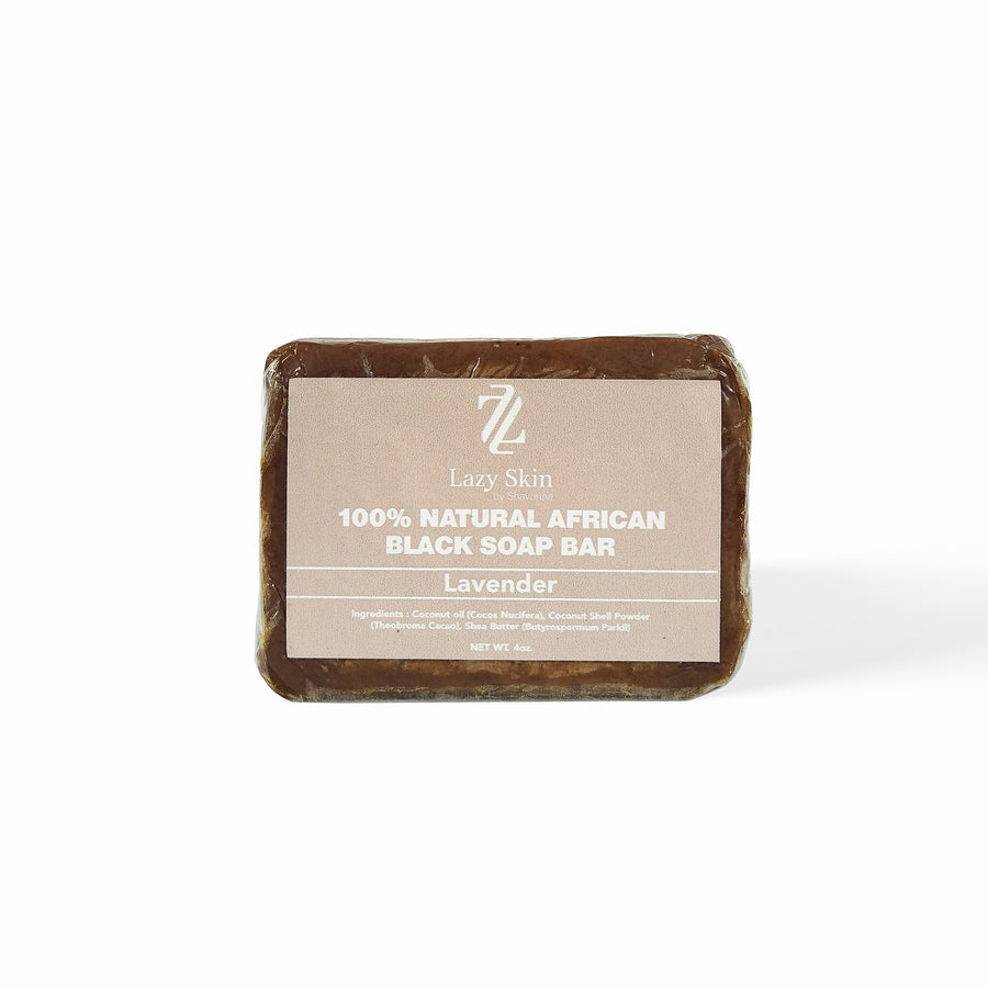 100% Natural African black soap bar lavender